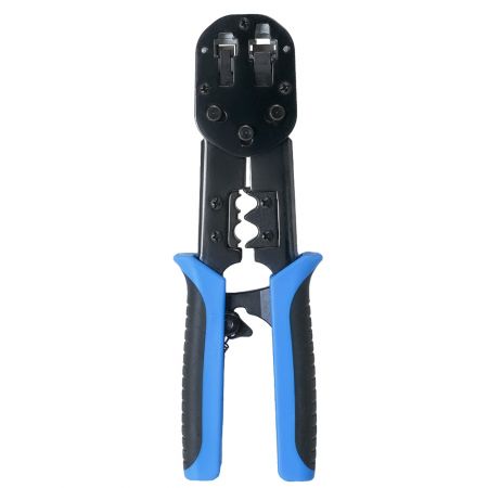 ↑Crimp/Thru - 8P/6P Pass Through Plug Crimper with Ground Crimp